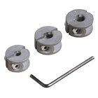 Wolfcraft Depth Stop Set For Wood Drill Bits, 3 Pcs. 2751000 Restricted- New. Price: $18.50.