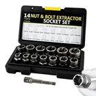 14 Piece Bolt Extractor Kit, 3/8" Drive Impact Lug & Nut Remover Socket Tool ... New. Price: $23.84.