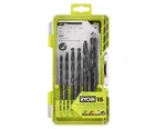 Ryobi Black Oxide Round Shank Drill Bit Set (15-PIECE) New. Price: $16.99.