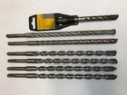 Lot Of 7 Dewalt DW5442 6", DW5443 9/16"X12" Sds Bits New. Price: $45.00.