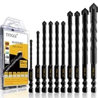 Titggi 10PCS Masonry Drill Bit Set 5/32-1/2" Carbide Tip For Concrete Tile Glass New. Price: $34.99.