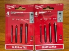 New Milwaukee 48-20-8988 Tile & Glass Pc Drill Bit Set 1/8 3/16 1/4 5/16. Price: $19.99.