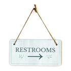 Restroom & Hygiene 5X10 Hanging Wall Door Signs (blue Wood) New. Price: $15.99.