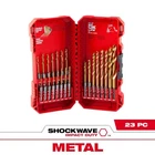 Milwaukee Shockwave Impact Duty Titanium Twist Drill Bit Set (23-PIECE) Open. Price: $29.95.