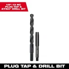 Milwaukee 1/2 In. -13 Straight Flute Plug Tap And 27/64 Drill Bit Open. Price: $13.95.