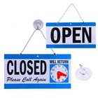 Business Hour Open Closed Sign With Suction Cups - Be Back Clock New. Price: $14.08.