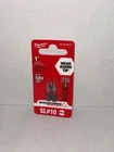 (j) Milwaukee Shockwave Slotted #10 Impact Insert Bits, Pack (48 32 4418) New. Price: $9.99.