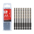 10PCS 3/16" Hex Drill Bit Set, Hss Black Gold For Copper, Aluminum, Wood New. Price: $39.85.