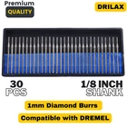 Drilax 1MM Lapidary Drill Bit Kit (30 Pc) Diamond Coated Glass, Stone, Shell New. Price: $29.99.
