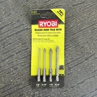 Ryobi AR1650G Speedload+ Carbide Hex Shank Glass/tile Bit Set ( 4-PIECE) New. Price: $14.55.