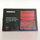 Neiko 04202A 55 Piece Master Screw Extractor Drill & Guide Bit Set New. Price: $50.39.