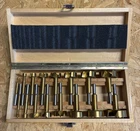 Drill Master 16PC Forstner Bit Set 1/4" To 2-1/8" Wood Case Near Nos Used. Price: $24.00.