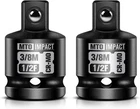 Mto 2-PIECE 1/2" Female 3/8" Impact Socket Adapter Set, Drive New. Price: $11.59.