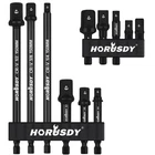 Horusdy 11PC Impact Socket Adapter Set 1/4" Hex Shank 1/2 3/8 Drive Cr-v New. Price: $24.99.