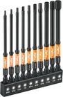 Toolant 10-PC Sae Bit Set 1/4" Hex-shank S2 Steel Cnc Magnetic 4-INCH New. Price: $27.01.