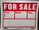 For Sale Sign 3 Pack - Bazic 9"X 12" High Impact & Visibility New. Price: $9.99.