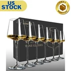 Wine Glasses Of 6,CRYSTAL White ,red Set,long Stem New. Price: $69.99.