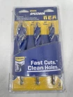 Irwin Speedbor Max 3-PCS Tri-flute Wood Drill Bit Set 6" Length 5/8", 3/4", 1 New. Price: $16.00.