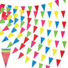 Tatuo 820 Ft 500 Pcs Pennant Banner Flag String 6.2 X 9.8 Inch, Colorful New. Price: $22.23.
