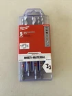 New Milwaukee Shockwave Carbide Drill Bit Set 5 Pc Multi-material Chn 48-20-8898. Price: $19.75.