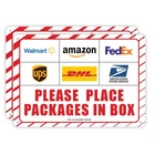 2 10X7 Inch Please Place Packages Box Aluminum Delivery Signs New. Price: $17.82.