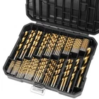 230 Pcs Titanium Coated Twist Drill Bit Set, 4241 Hss 135 Tip Metric B... New. Price: $33.61.