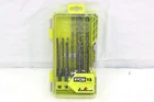 Ryobi (A101201) Masonry Drill Bit Set (12-PIECE) Open. Price: $17.99.