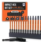 Baker Bolt Impact Hex Bit Set 14PC Robertson Magnetic Holder Extension New. Price: $20.00.