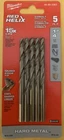 Milwaukee Red Helix Cobalt Drill Bit Set (5-PACK) Model 48-89-2363 New Nwt. Price: $39.99.