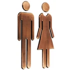 Rjwkaz 7.8" Premium Bathroom Sign Acrylic Adhesive Backed Inch, Bronze New. Price: $17.58.