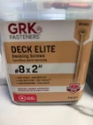 Grk Deck Elite Screws #8 2" With T-15 Torx Star Head Bit, #10803, 540 Pc New. Price: $29.95.