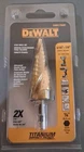 Dewalt Step Drill Bit Titanium 3/16"-7/8" 1/4 Shank Impact Ready Gold DWA1786IR New. Price: $30.00.