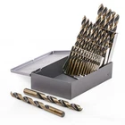 Stark Usa 21-PIECES Drill Bit Set Black Gold Finish Hss 135-SPLIT Jobber Length New. Price: $33.95.