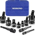 Workpro 10 Pieces Impact Socket Adapter Set With Heavy-duty Case Black New. Price: $37.99.