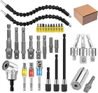32PCS Flexible Drill Bit Extension Set, Rotatable Joint Socket 1/4 3/8 Silver New. Price: $26.05.