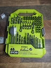 Ryobi A986501 Drill Bit And Impact Drive Kit 65-PIECE Set Open. Price: $21.60.
