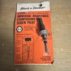 Black & Decker U-1593 Universal Adjustable Countersink Screw Pilot New. Price: $13.06.