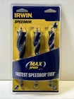 Set Of (3) Irwin Speedbor Tri-flute Bits 1", 3/4" And 5/8" New. Price: $14.00.