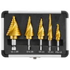 Ironant 5PCS Step Bit Set Hss Titanium Spiral 50 Sizes Metal Drilling New. Price: $41.99.