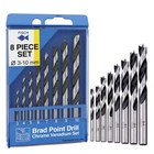 Fisch FSF-328094 8-PIECE Set Of Chrome Vanadium Brad Point Drill Bits, 3-10MM New. Price: $62.79.