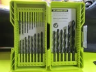 Ryobi 25 Piece Black Oxide Drill Bit Set W Storage Case 1/16" Tru 3/8" Open. Price: $12.99.