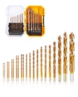 Cleverool M35 Cobalt Drill Bit Set, 21 Pcs 1/16"-1/2" Titanium Pieces New. Price: $37.95.