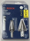Bosch IMSDC002 Pc. High-speed Steel Impact Tough Turbo Step Drill Bit Set New. Price: $65.25.